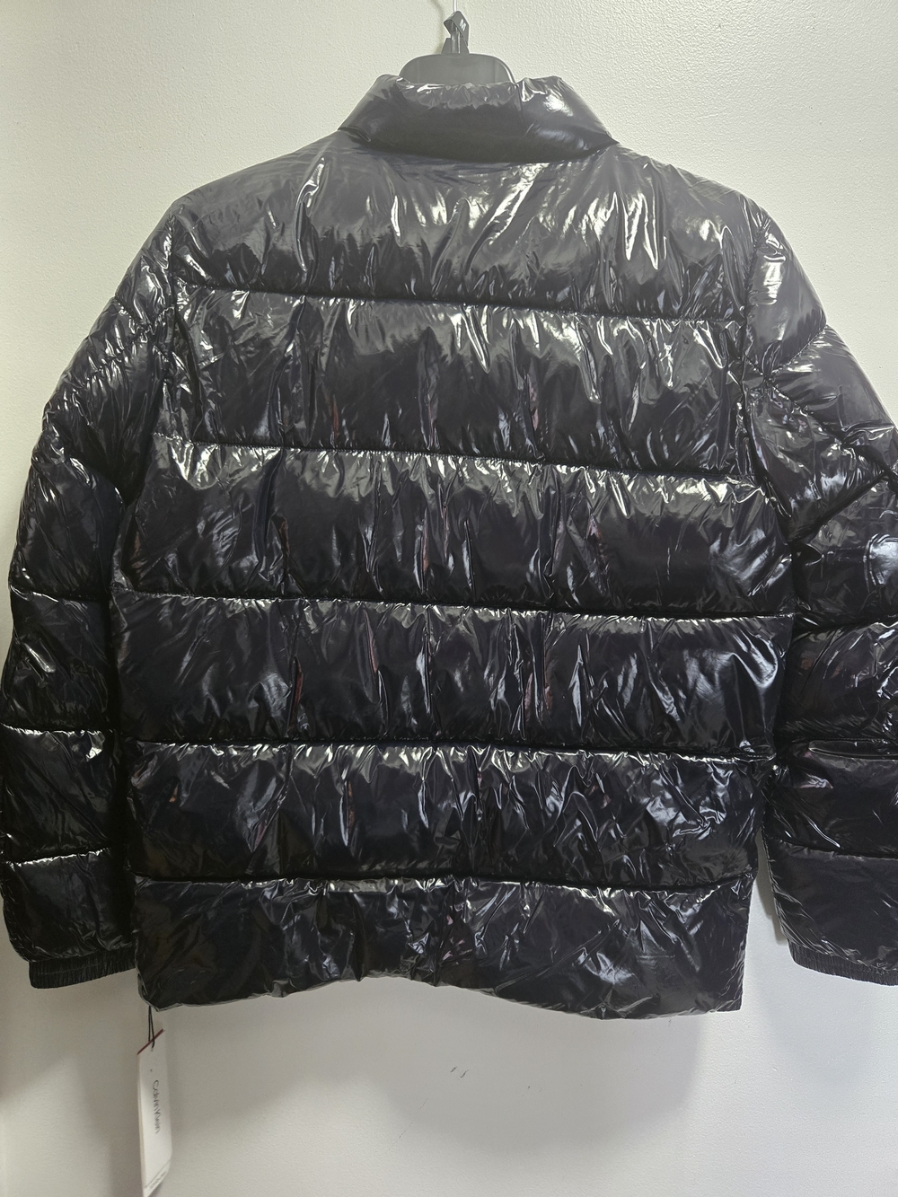 Calvin Klein Shiny Black Puffer Jacket - Picture 2 of 6